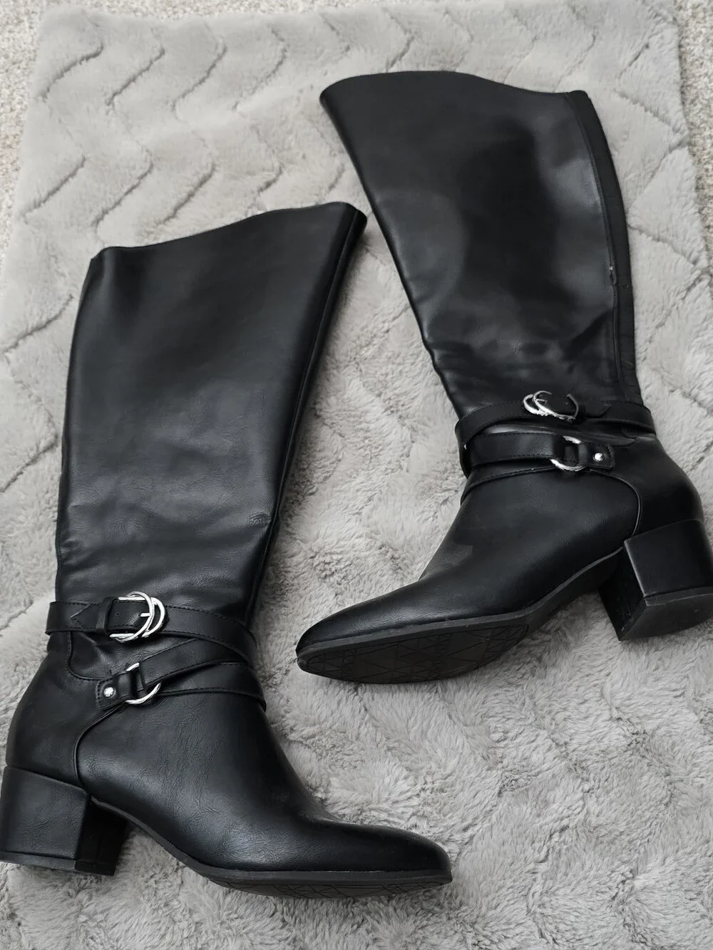 LifeStride Womens Oakley Wide Calf Block Heel Knee-High Boots
